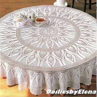 Вязание крючком круглую скатерть