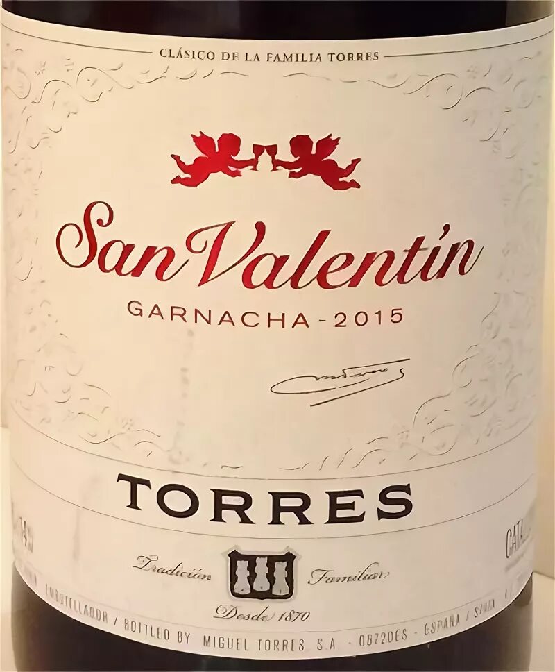 Torres san. San valentin вино красное сухое. вино красное сухое torres &quot;san valentin&quot; garnacha.
