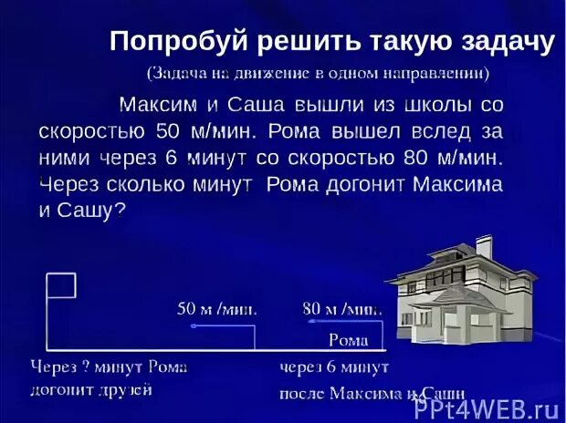 Попробуйте решить задачу. Здания скорость. Света утром вышла из дома и пошла в школу со скоростью 40 метров. Математические задачи в архитектуре.