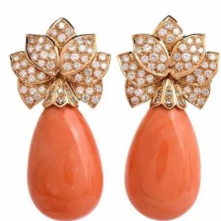 Коралловые серьги