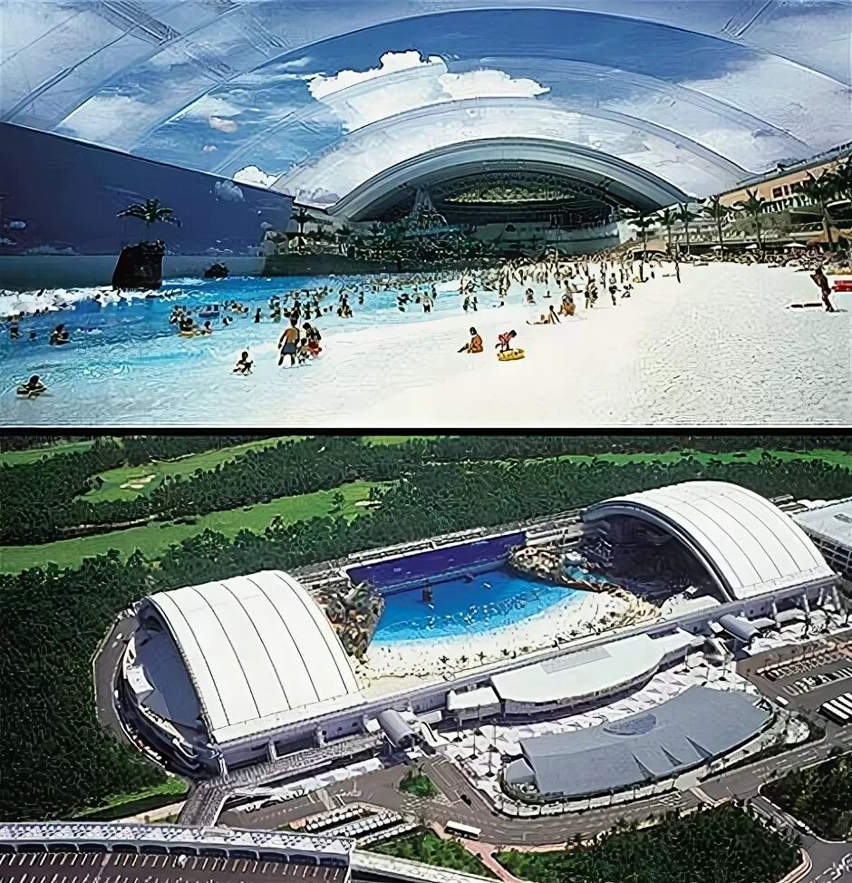 Ocean Dome в Японии. Самый большой плавательный бассейн в мире. Самый большой Крытый бассейн в мире. Бассейн в Японии.