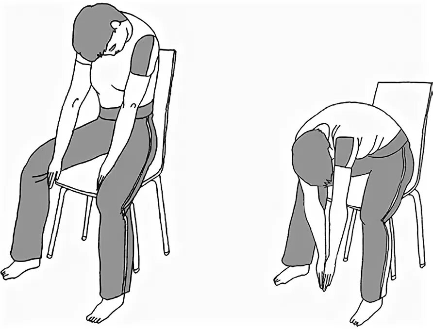 Опускать плотно. Гимнастика при остеопорозе позвоночника для пожилых людей. Гимнастика для грудного отдела позвоночника сидя на стуле. Наклоны вперед сидя на стуле. Упражнения для поясницы сидя на стуле.