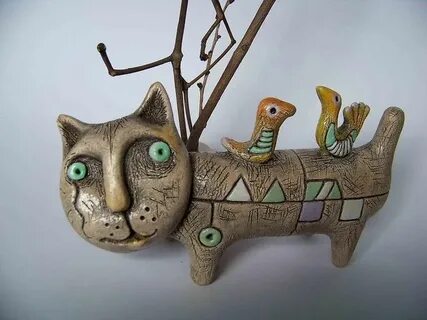 Кот из глины