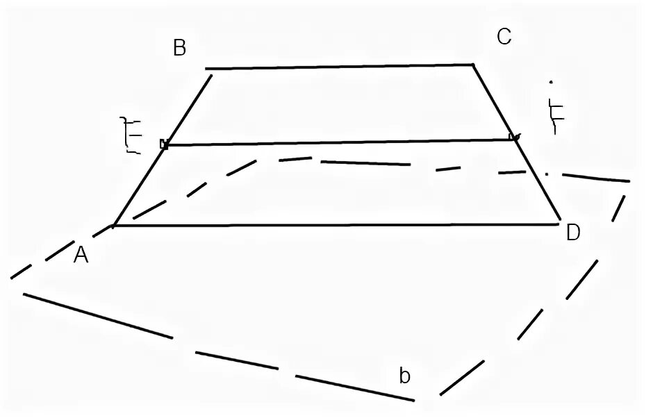 Точка б лежит в плоскости бета. Чертеж трапеции в плоскости. Средняя линия трапеции лежит в плоскости а. Основание ad трапеции ABCD лежит в плоскости a. Средняя линия трапеции лежит в плоскости Альфа.
