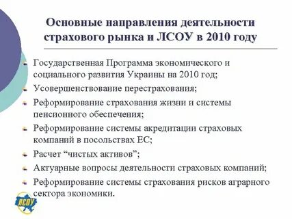 Современное развитие страхового рынка