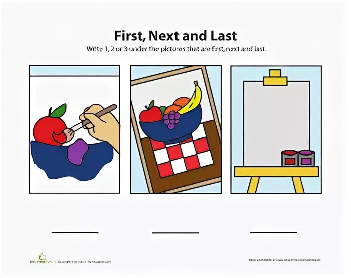 First then finally. Last next. First then next finally Worksheets. First then next last. First next then after that.