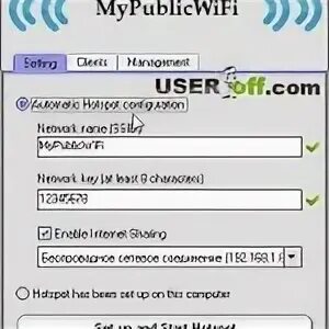 Сделать ноутбук точкой wifi