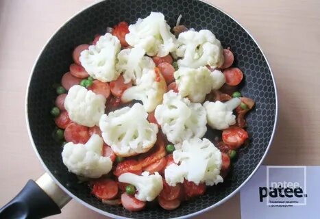 Цветная капуста с сосисками