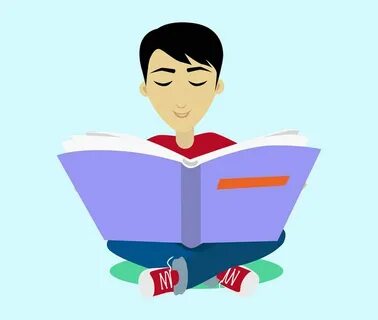 Читающий человек нарисованный