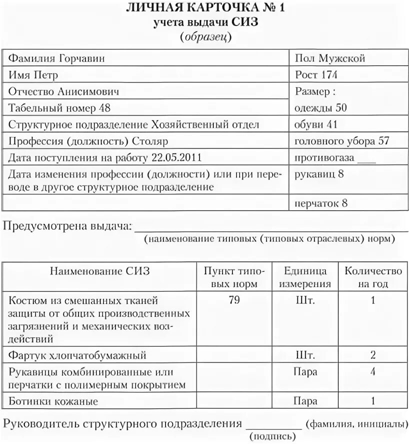 Карточка учета СИЗ уборщика служебных помещений. Карточка выдачи СИЗ образец заполнения. Карточка учёта выдачи средств индивидуальной защиты (СИЗ),. Личная карточка учета выдачи СИЗ медработника.