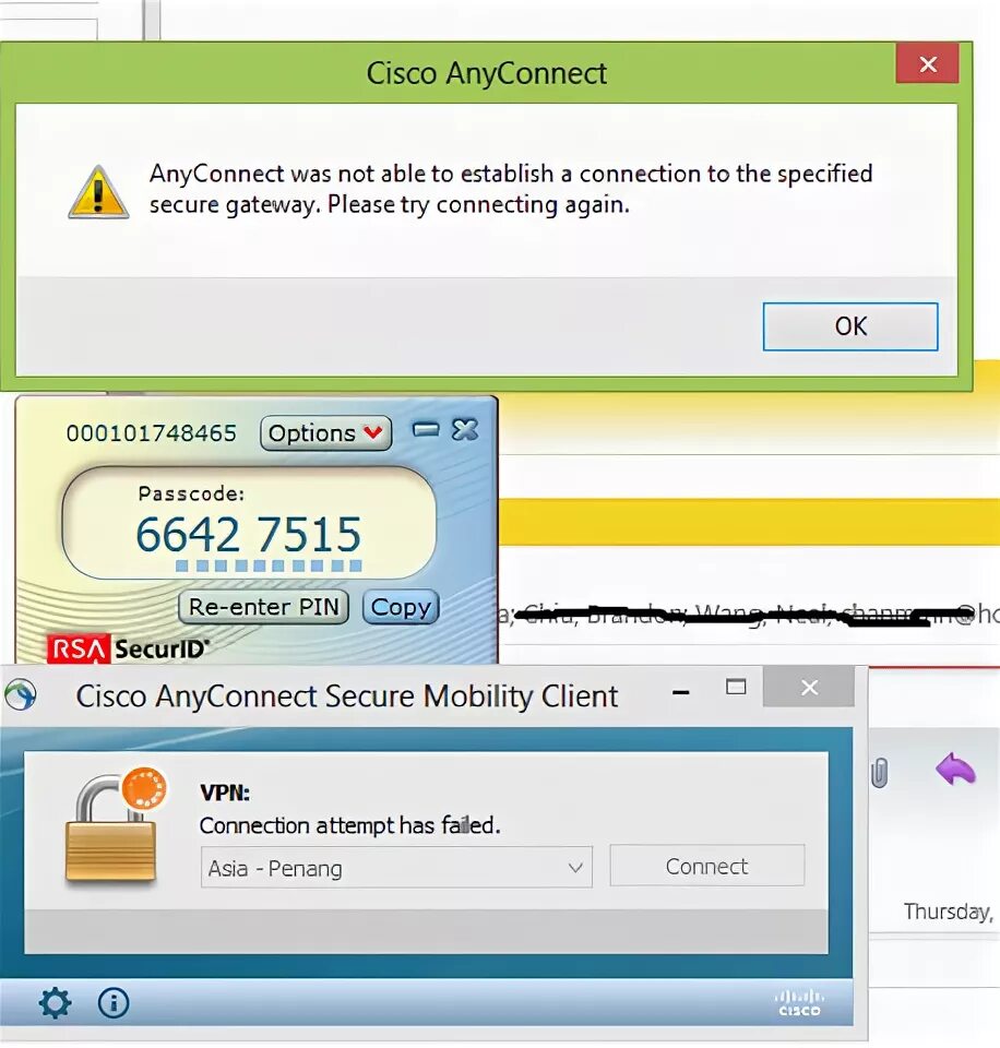 Establishing secure connection. Cisco ANYCONNECT. ANYCONNECT was not able to establish a connection to the specified. Cisco ANYCONNECT connection options. Cisco ANYCONNECT was not able to establish a connection to the specified secure Gateway.