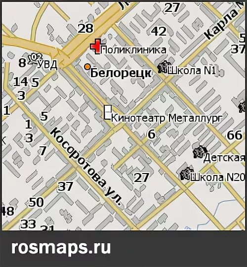 Карта города Белорецк. Карта города Белорецк с улицами. Карта города Белорецка с названиями улиц. Карта Белорецка с улицами и домами.
