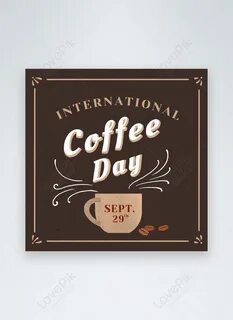Международный день кофе Dark Retro Sns 