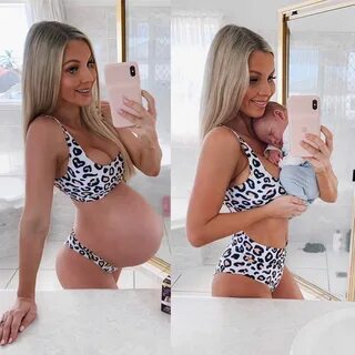 @hannahpolites on Instagram: "38 weeks pregnant 👉 🏻 4 weeks postpart...