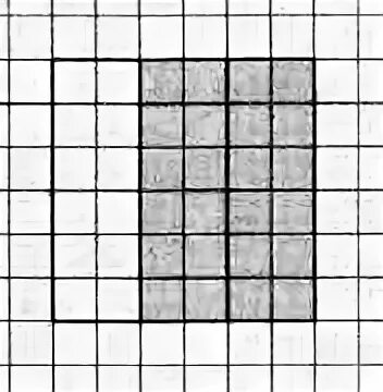 начертите квадрат со стороной 6 клеток закрасьте