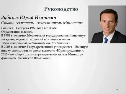 Перечень министров финансов