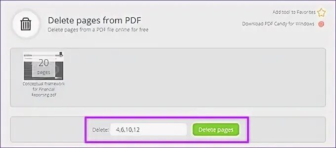Remove page
