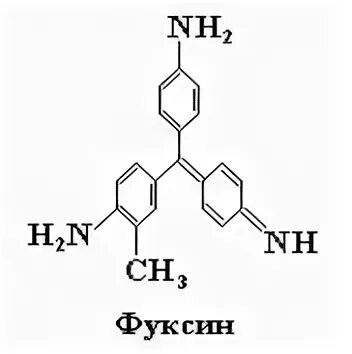 Фуксин определение. Фуксин структурная формула. фуксинсернистая кислота формула. реакция шиффа с фуксинсернистой кислотой. фуксин формула химическая.