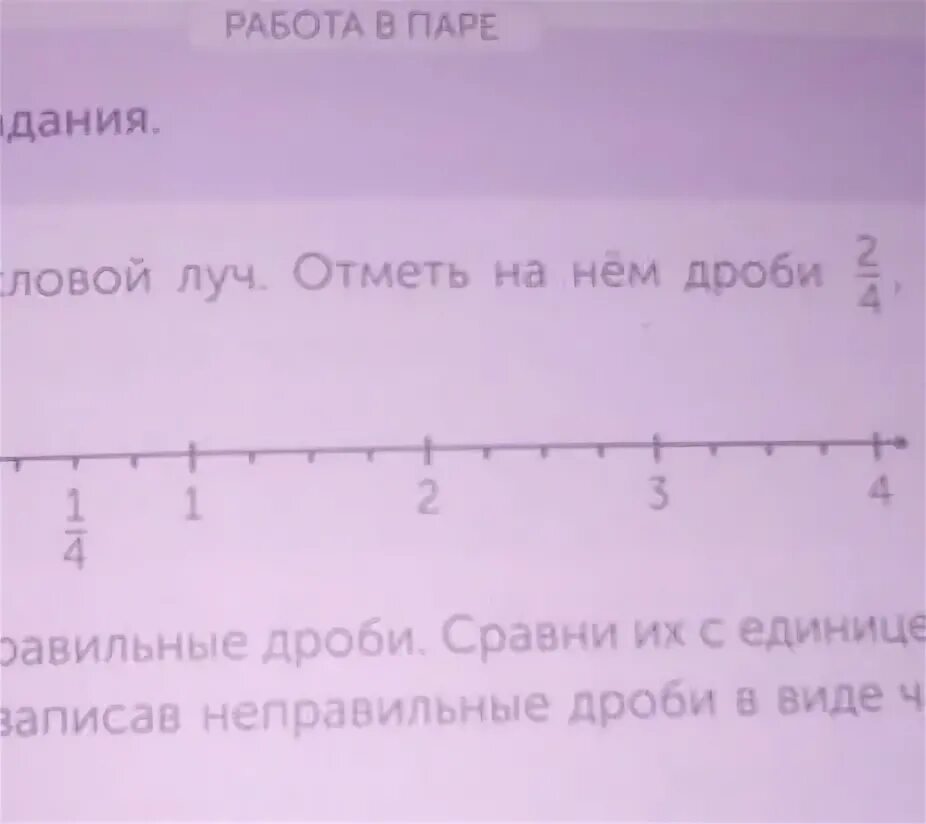 Начерти числовой луч используя мерку. Начерти числовой луч используя мерку