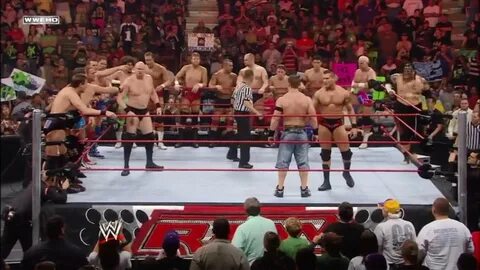 John Cena and Randy Orton vs raw superstars tag team match - YouTube
