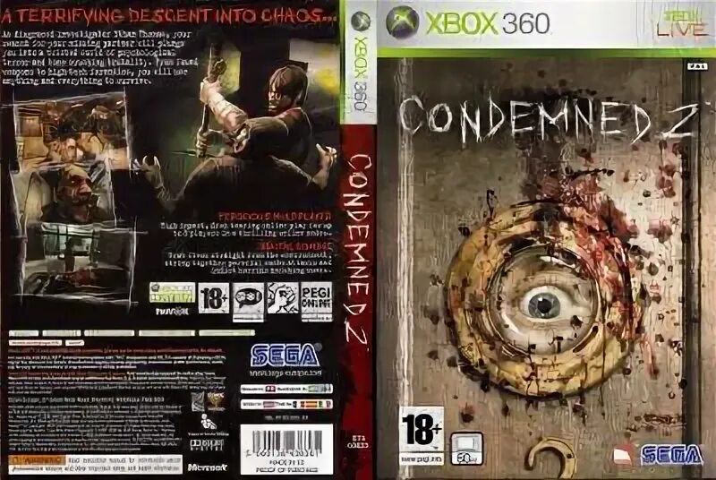 Condemned 2 Bloodshot Xbox 360 обложка.