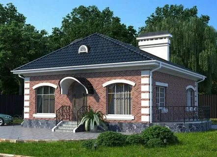 Одноэтажные дома из кирпича фото