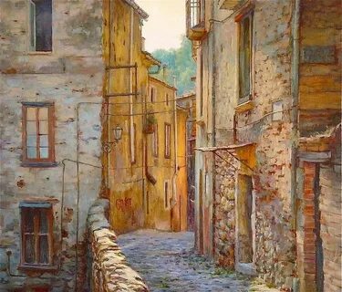 Улица картина маслом