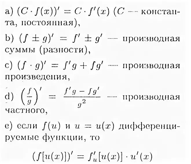 Частные произведения функции. Производные суммы разности произведения частные. Таблица производных сумма разность. Производные суммы разности произведения частного формулы. Производная суммы и разности функций.