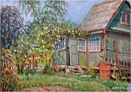 Старый дом в саду смородина