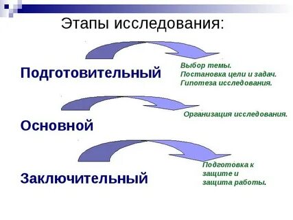 Этапы исследования подготовительный