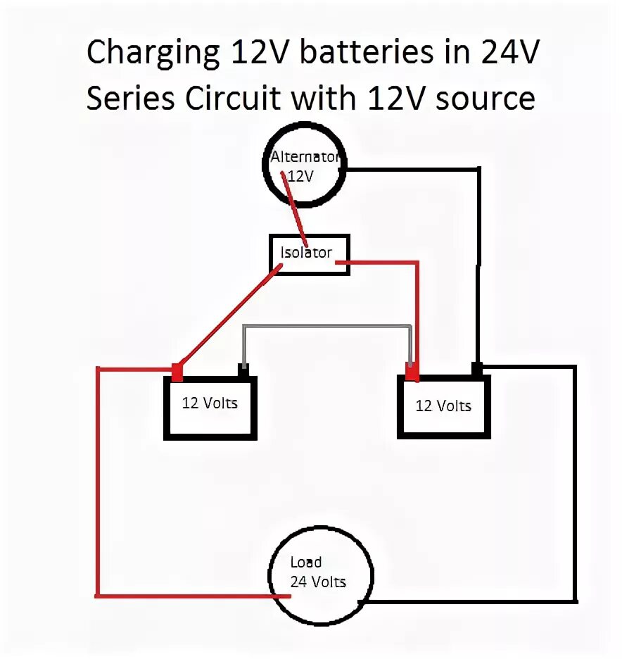 Почему 24 вольта. Схема подключения двух АКБ 12 вольт. Как подключить магнитолу 12в к 24в от аккумулятора схема. Схема подключения двух АКБ 12в в машину. Схема подключения 24в из 2 аккумуляторов.