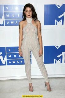 Halsey in see through suit at 2016 MTV Video Music Awards.