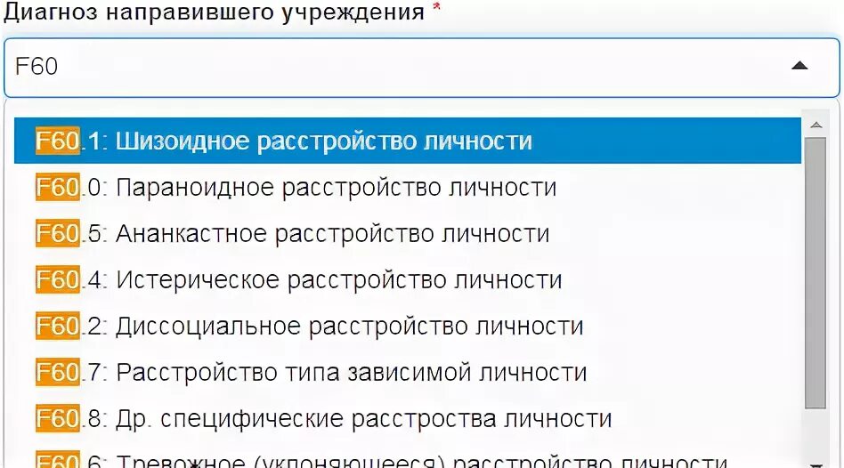 Диагноз направившего учреждения