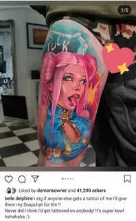 Belle delphine tatoo