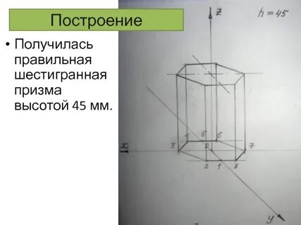 Правильное построение призмы