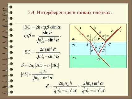 Свет в тонких пленках