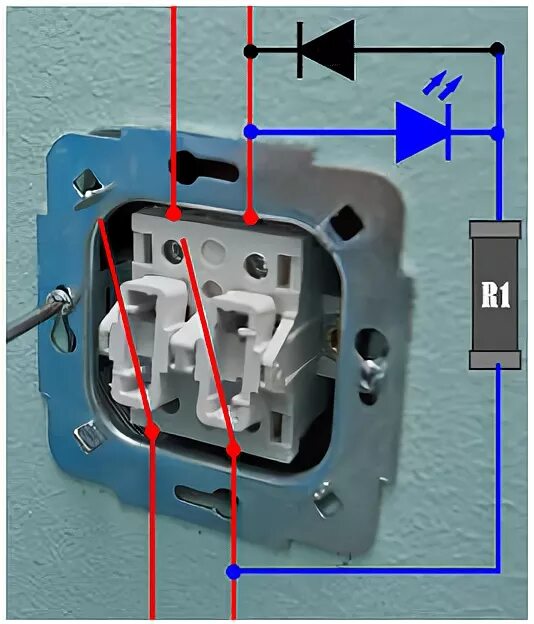 Выключатель сам включается. Подключить выключатель Вико с подсветкой. Как подключить двойной выключатель с диодом. Как подключить выключатель с световым диодом. Как правильно подключить выключатель на свет с подсветкой.