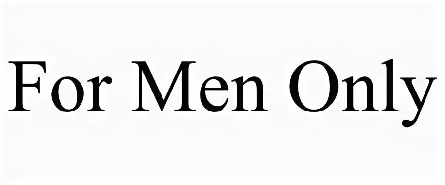 Men s only