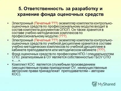 Ответственный за разработку