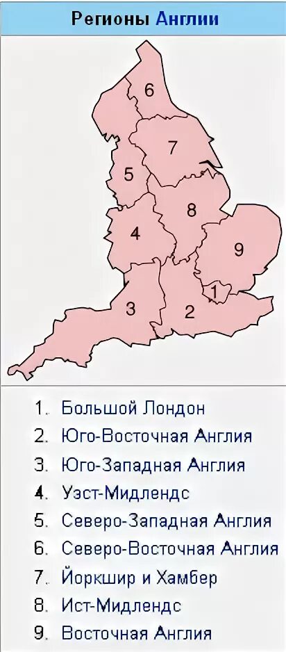 Англия какой регион. Англия какой регион