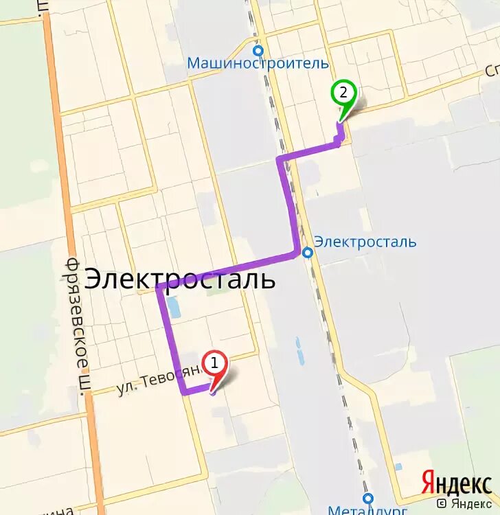 Карта автобусов электросталь