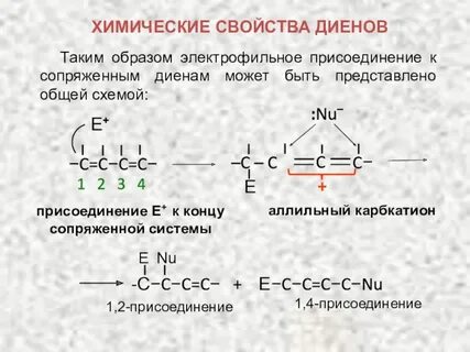 Диеновые углеводороды химические свойства