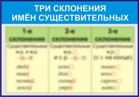 3 склонение имен существительных презентация