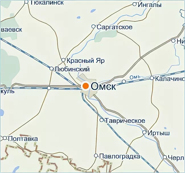 Омск местоположение