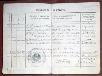 Трудовая книжка ребенка