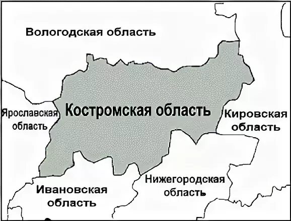 Область граничит с тремя. Костромская область граничит с областями. Костромская область с кем граничит на карте. С какими областями граничит Костромская область. С какими областями граничит Костромская область карта.