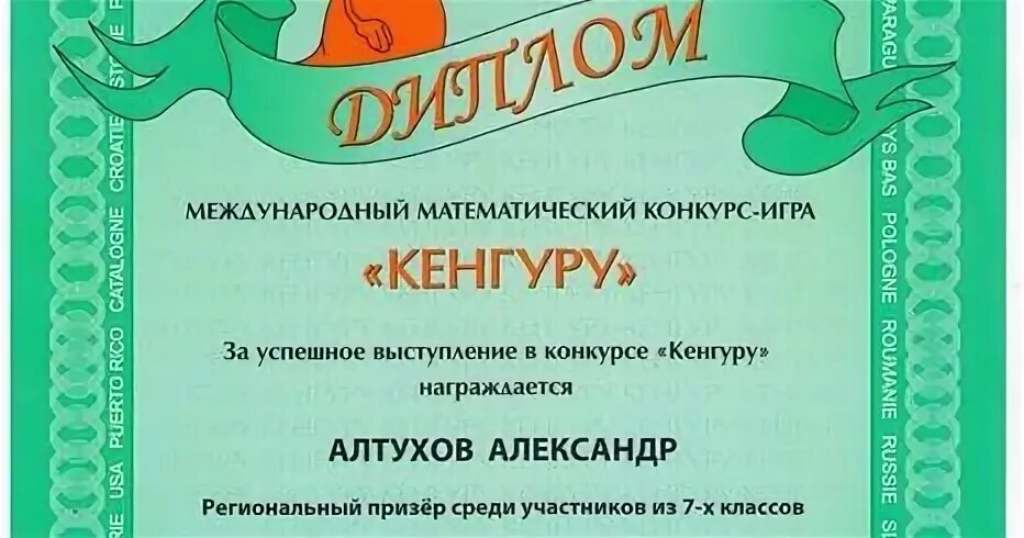 Результаты конкурса математике