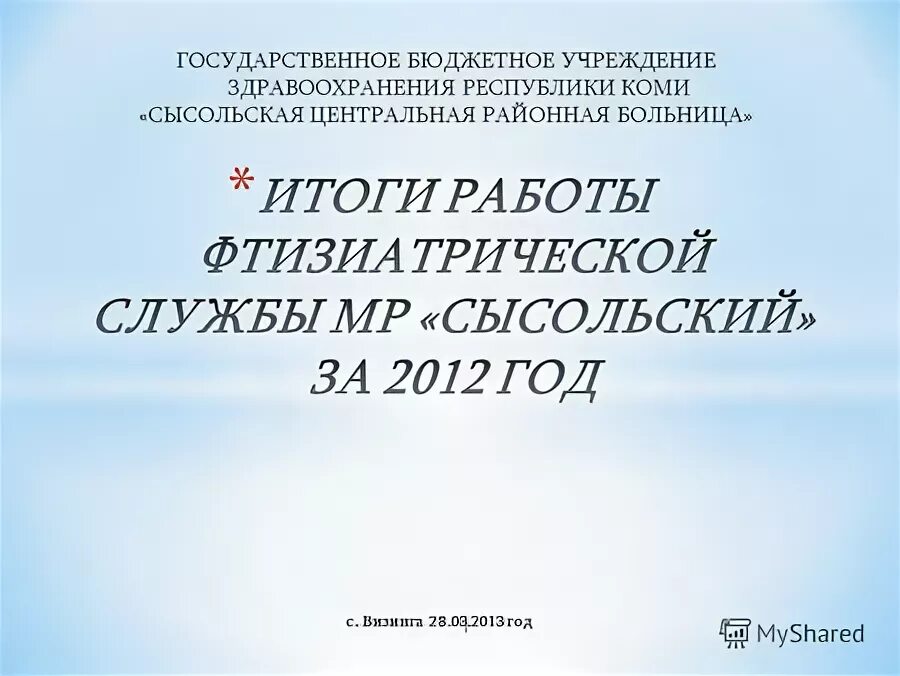 Учреждения здравоохранения республики коми