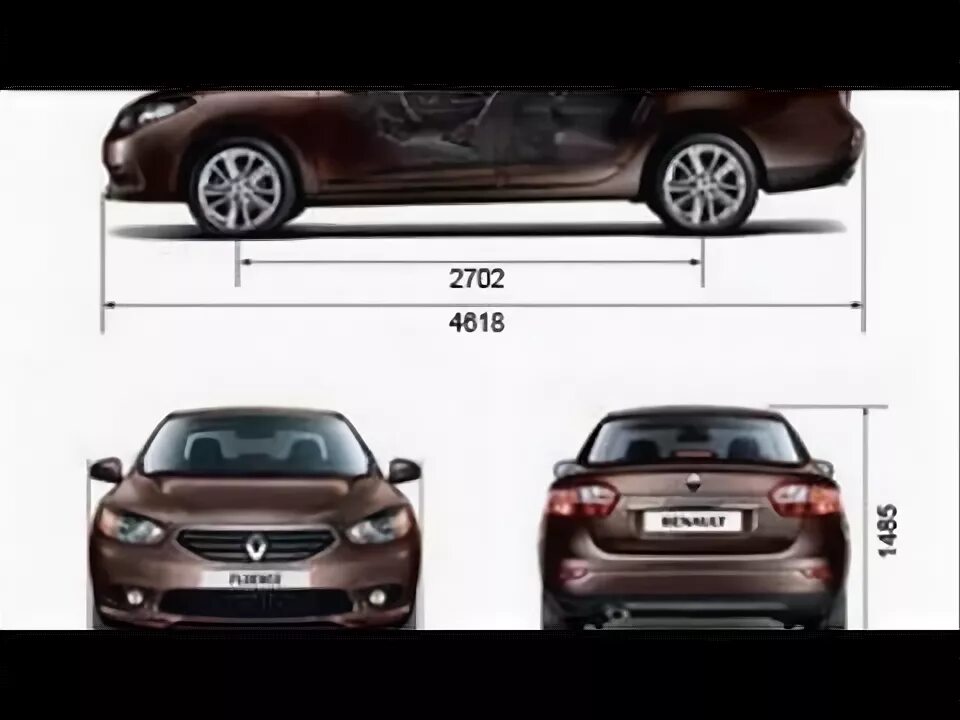 Renault fluence размер