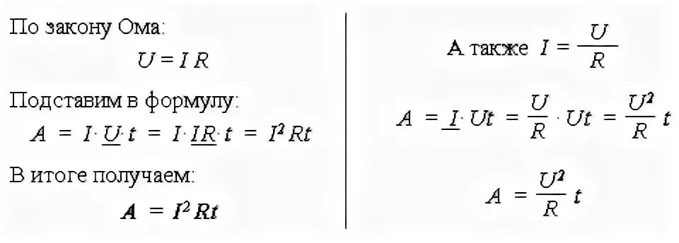 A2 1 формула. A=u2:r*t формула. Формулы из закона Джоуля Ленца. I2r формула. Формула q u2/r t.